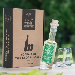 Wild Mint & Cucumber Vodka Liqueur & Two Shot Glasses