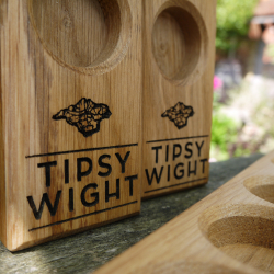 Tipsy Wight® Oak Serving Paddle (without glasses)