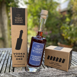 Damson Vodka Liqueur & Six Tipsy Shot Glasses