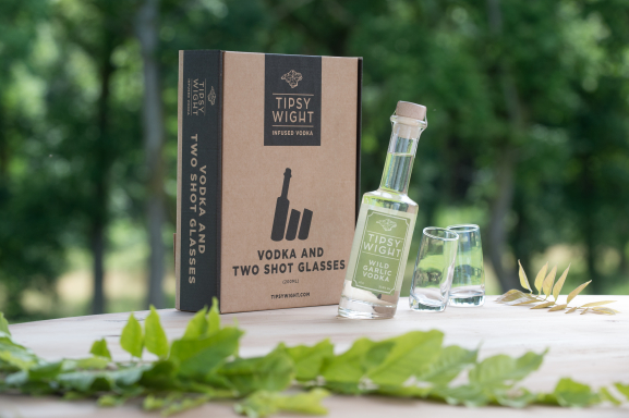 Wild Garlic Vodka & Two Shot Glasses Image